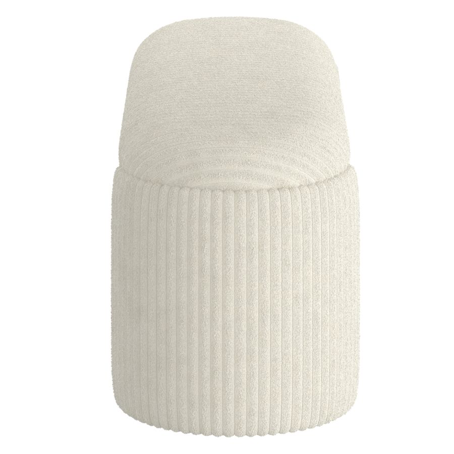 Cybil Storage Ottoman in Ivory - Image 6