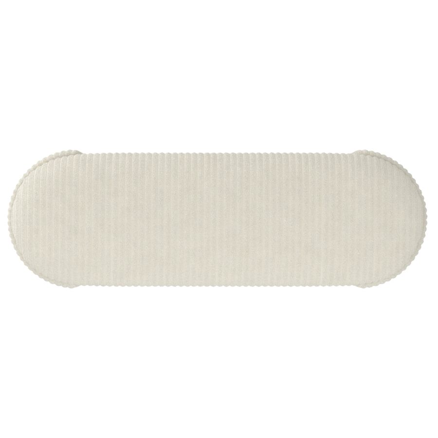 Cybil Storage Ottoman in Ivory - Image 3