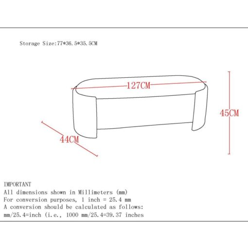 Alternative view of Daphne Storage Ottoman in Beige