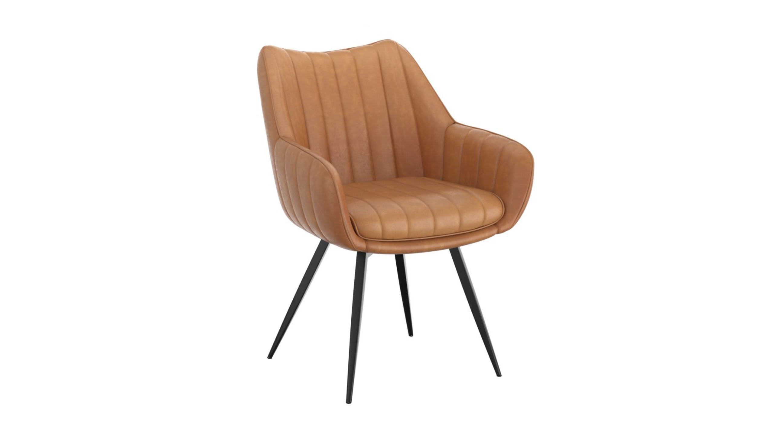 Talon Swivel Dining and Accent Chair, set of 2, in Camel and Black