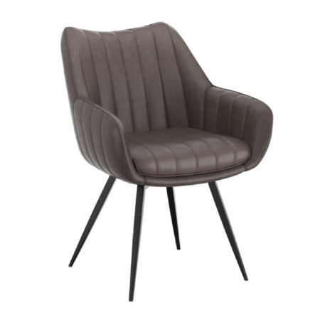 Talon Swivel Dining and Accent Chair, set of 2, in Charcoal and Black