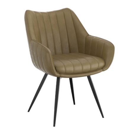 Talon Swivel Dining and Accent Chair, set of 2, in Moss and Black