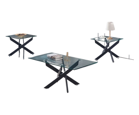 Black Metal Coffee Table Set