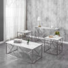 Silver Marble Coffee Table Set