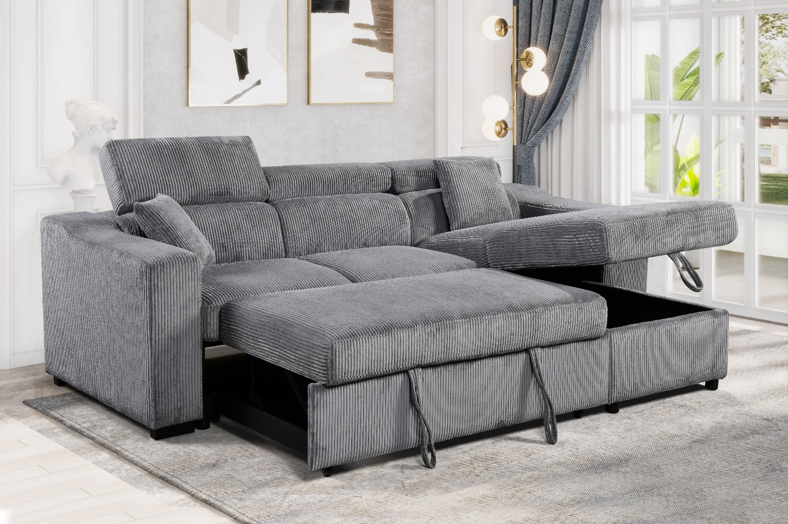 Divon Sofa Bed Grey - Image 3