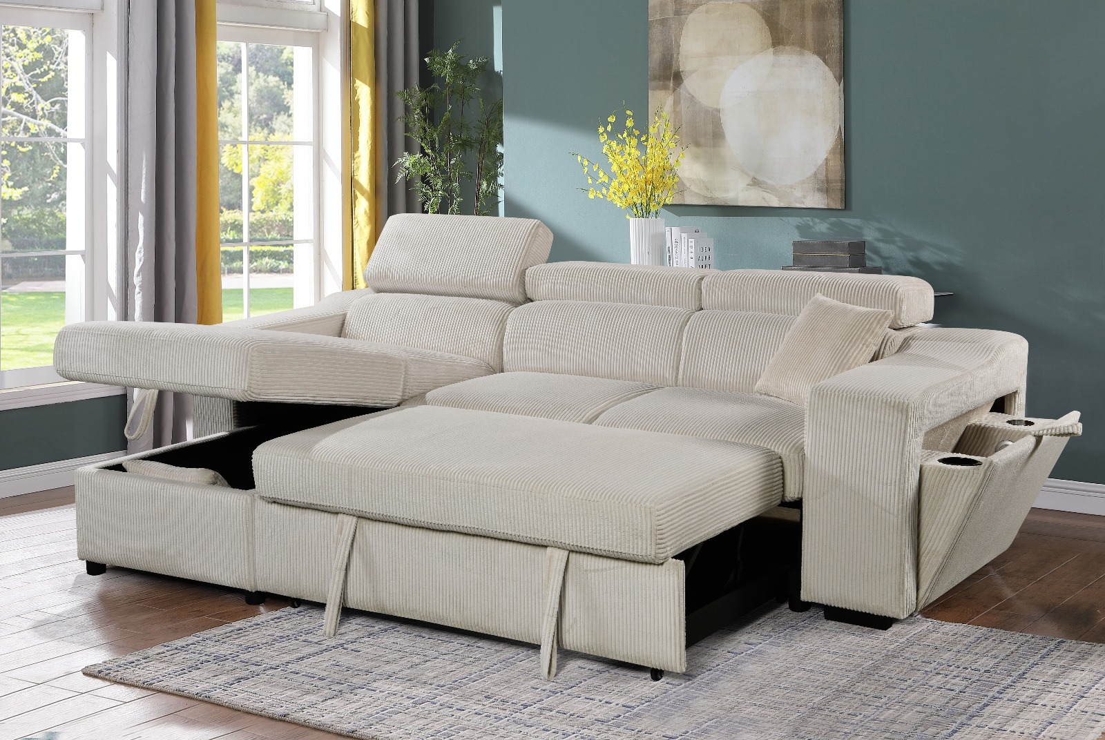 Divon Sofa Bed Beige - Image 2