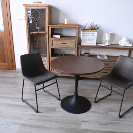 Alternative view of DINING CHAIR SET OF 2 VINTAGE BROWN