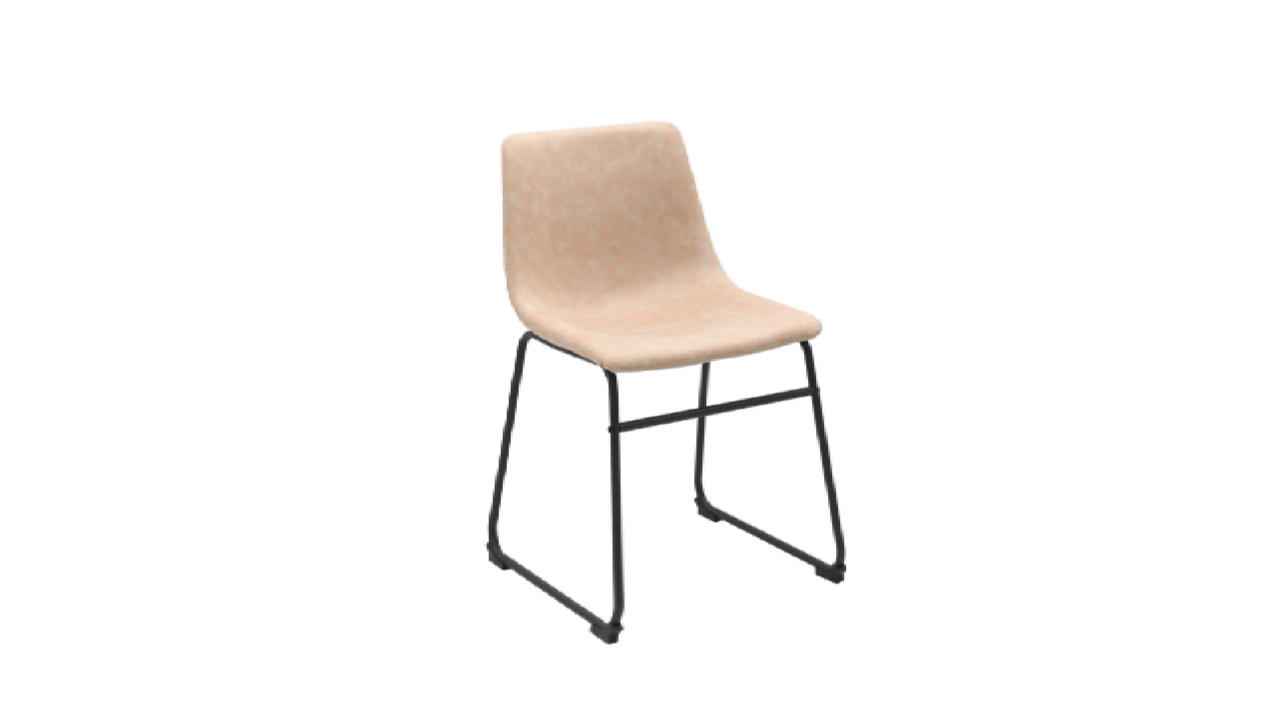 DINING CHAIR SET OF 2 VINTAGE BEIGE