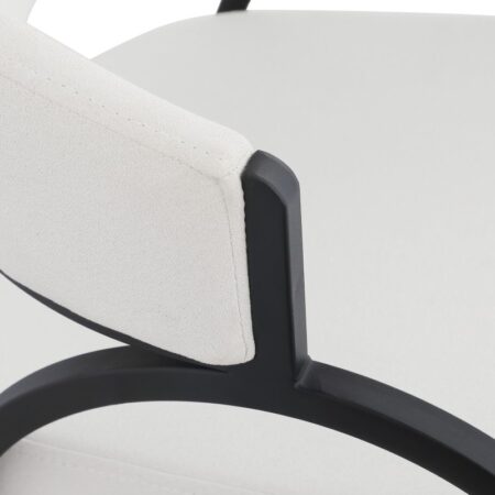 Alternative view of DINING CHAIR SET OF 2 - CREAM/BLACK