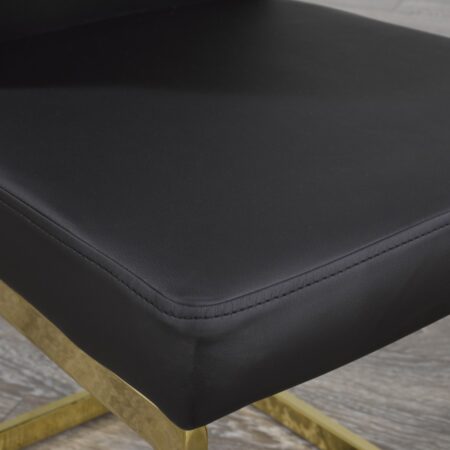 Alternative view of DINING CHAIR SET OF 2 - BLACK/GOLD