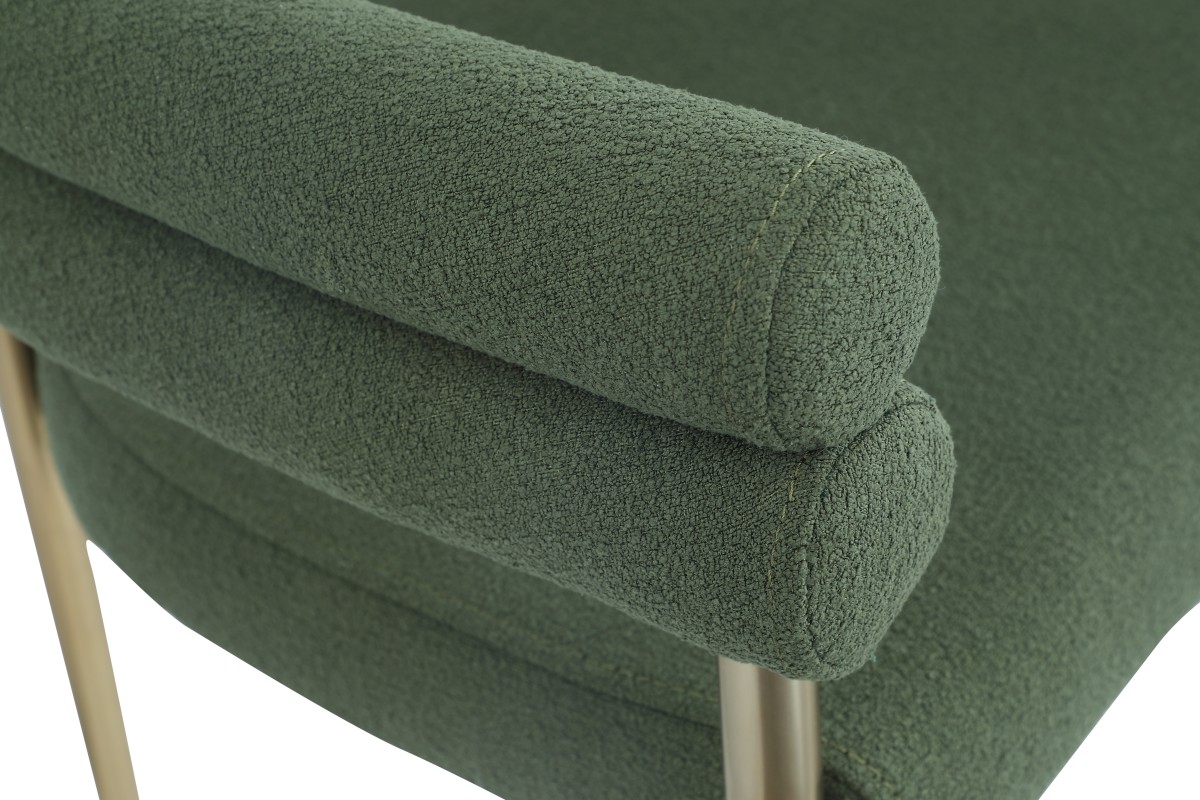 DINING CHAIR SET OF 2 - GREEN/GOLD - Image 3