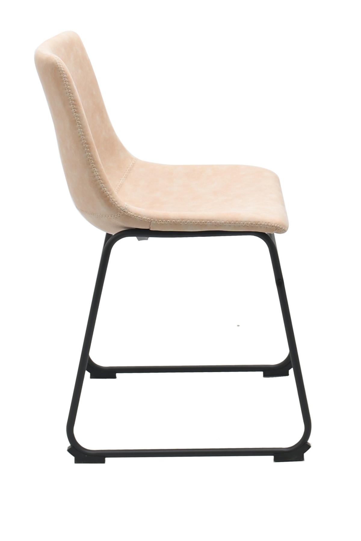 DINING CHAIR SET OF 2 VINTAGE BEIGE - Image 4