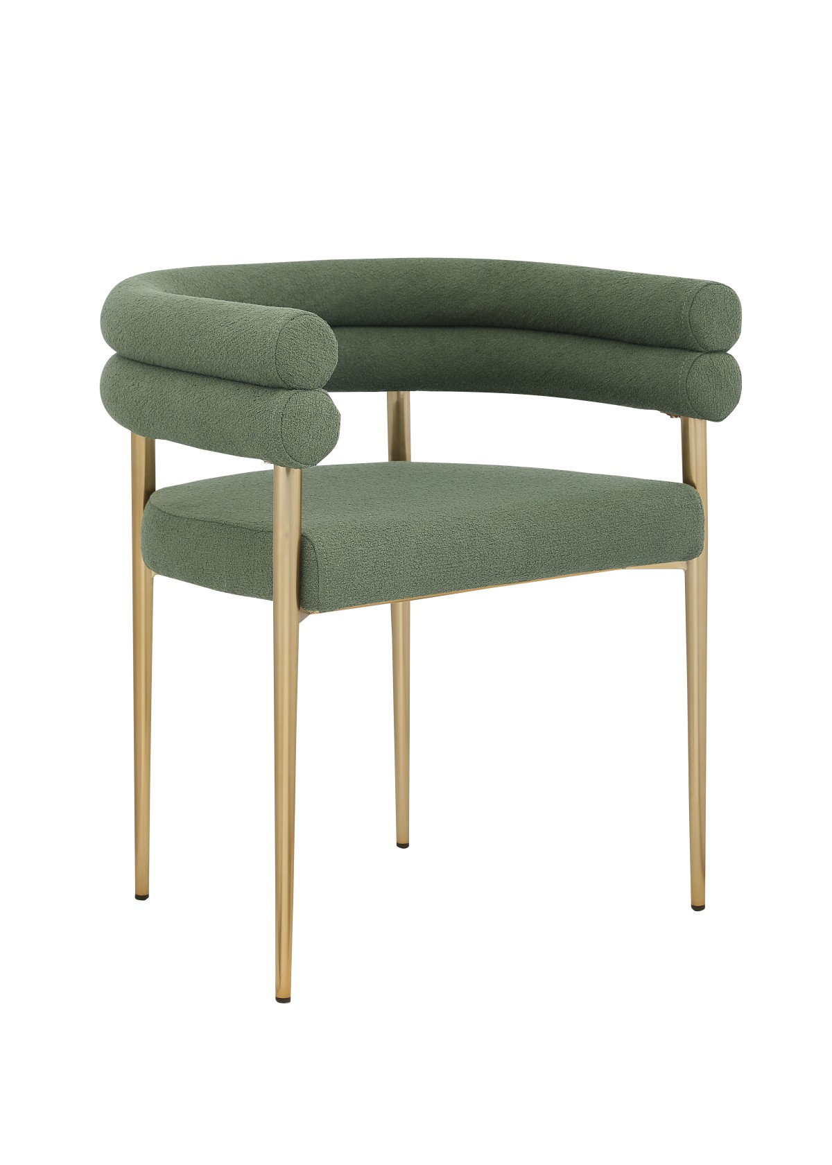 DINING CHAIR SET OF 2 - GREEN/GOLD - Image 5