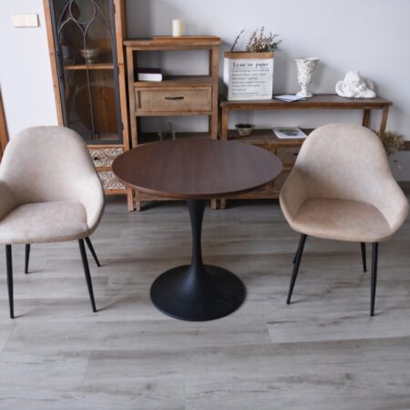 Alternative view of DINING CHAIR SET OF 2 VINTAGE BEIGE