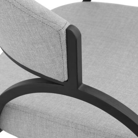 Alternative view of DINING CHAIR SET OF 2 - GREY/BLACK