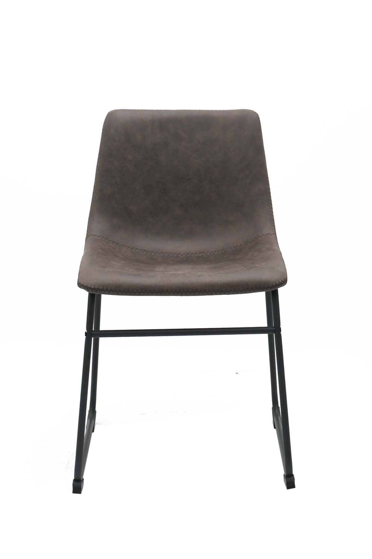 DINING CHAIR SET OF 2 VINTAGE BROWN - Image 5