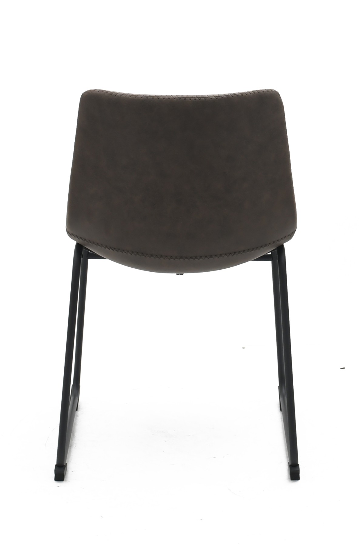 DINING CHAIR SET OF 2 VINTAGE BROWN - Image 3
