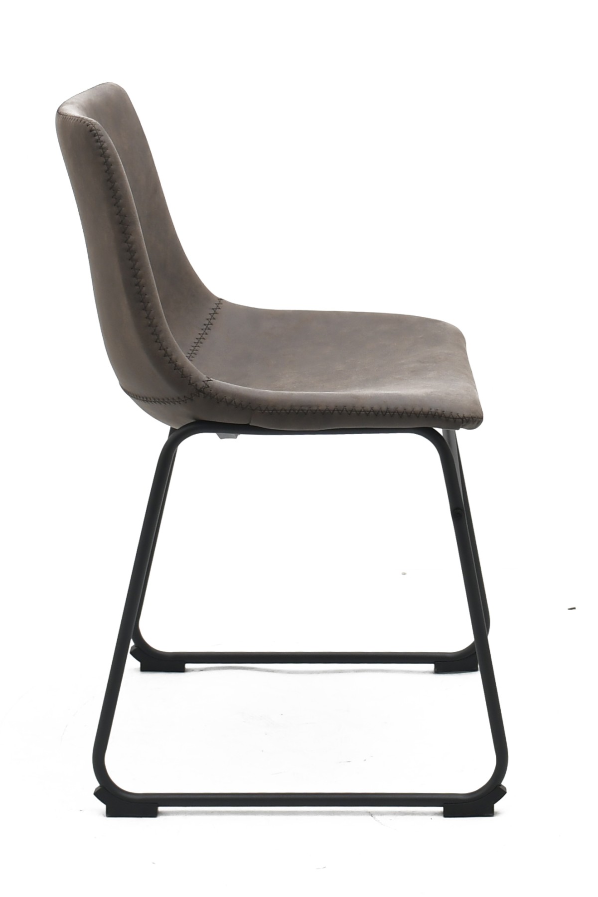 DINING CHAIR SET OF 2 VINTAGE BROWN - Image 4