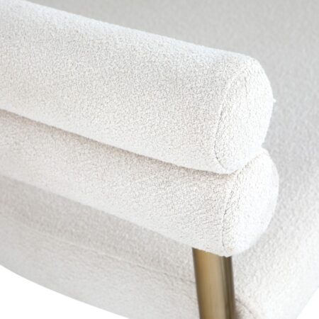 Alternative view of DINING CHAIR SET OF 2 - CREAM/GOLD