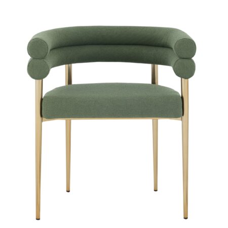 Alternative view of DINING CHAIR SET OF 2 - GREEN/GOLD