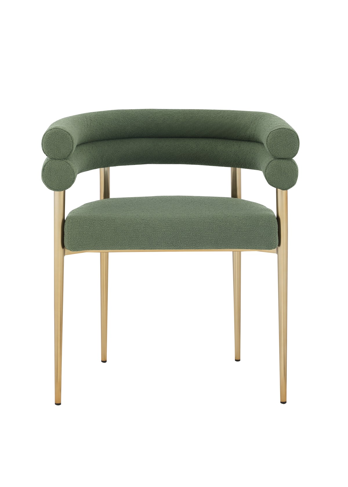 DINING CHAIR SET OF 2 - GREEN/GOLD - Image 2