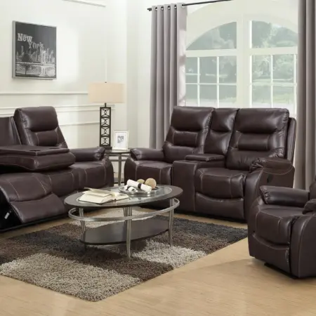 8090 Reclining 3 Pcs Sofa Set