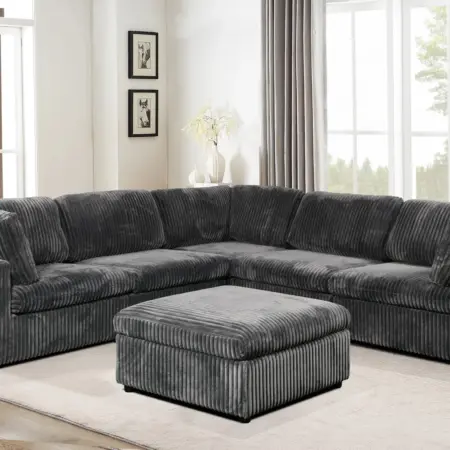 6536 – SECTIONAL SOFA- GREY