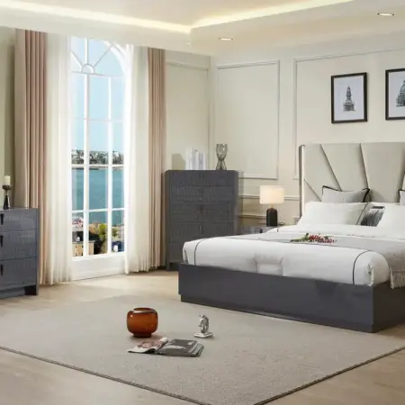 BEDROOM SET (GREY)