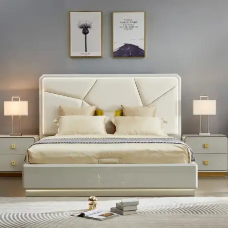 Alternative view of 6PC QUEEN BEDROOM SET (BEIGE)