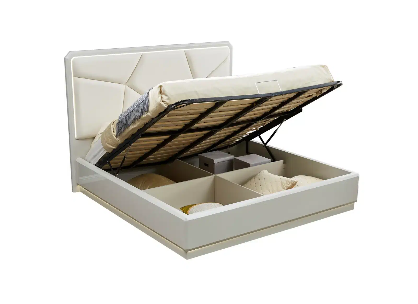 6PC QUEEN BEDROOM SET (BEIGE) - Image 4