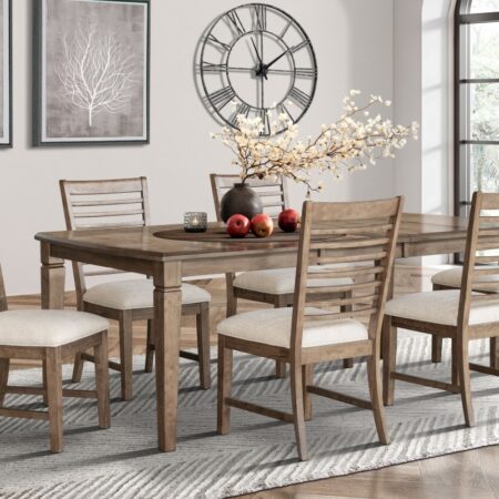 Alternative view of 7-PIECE DINING SET - WALNUT