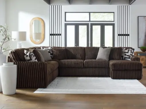 Alternative view of Midnight-Madness 4-Piece Sectional Chocolate