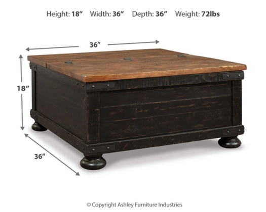 Valebeck Lift Top Cocktail Table - Image 5