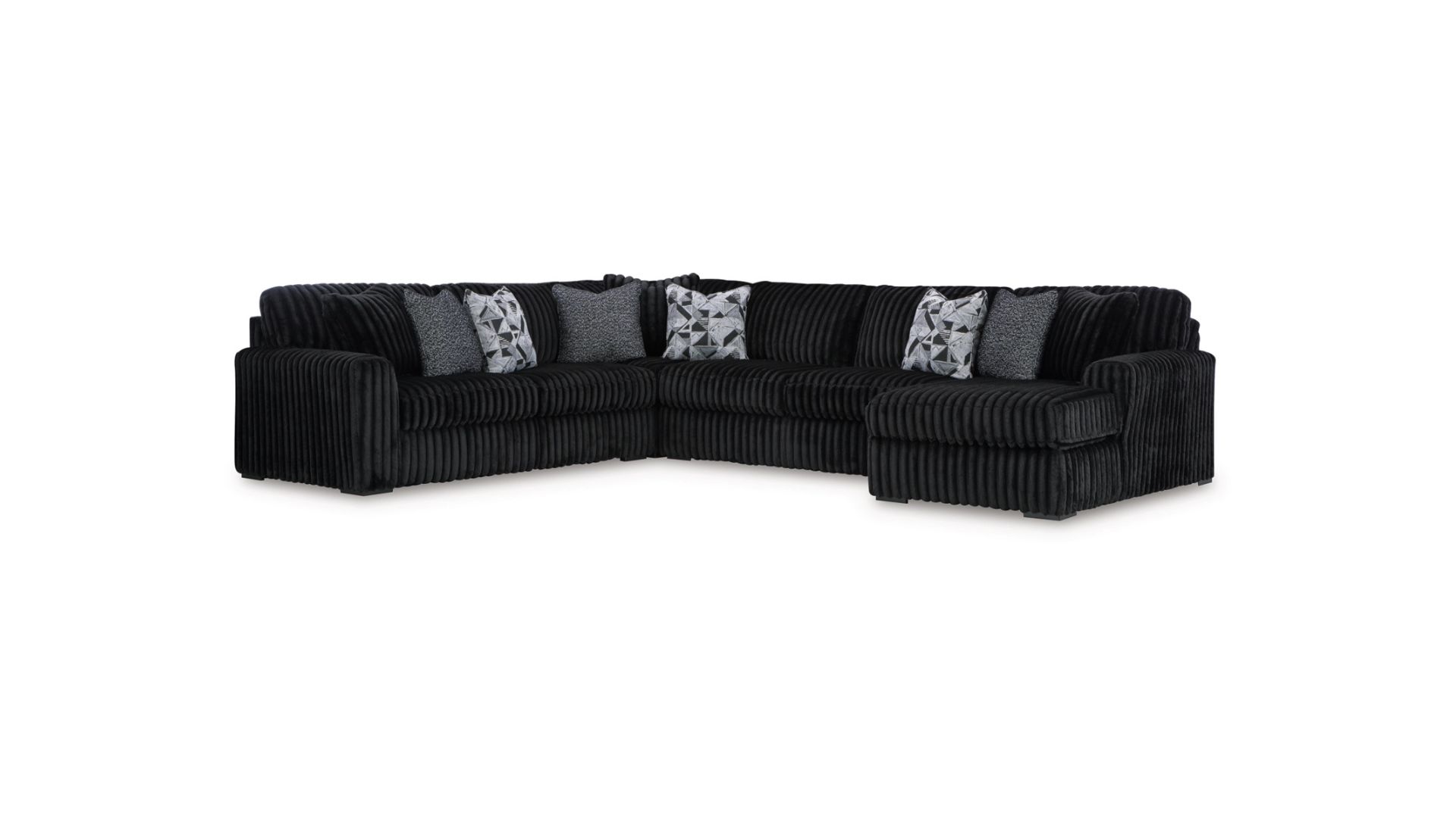 Midnight-Madness 4-Piece Sectional Onyx