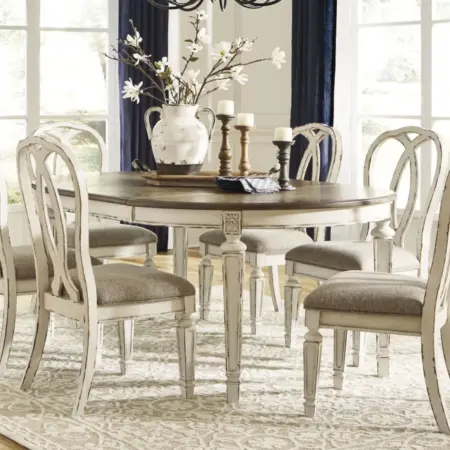 Alternative view of Realyn Dining Table and 6 Chairs