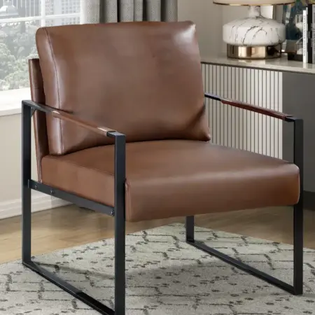 Alternative view of Contemporary Faux Leather Accent Chair