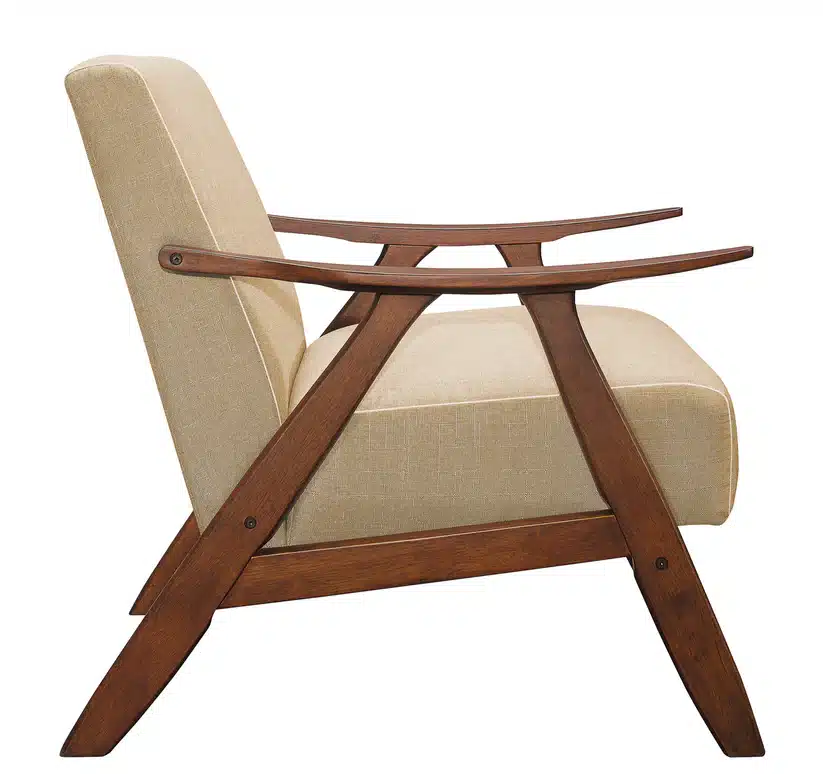 Fabric Wooden Contemporary Accent Chair - Image 9