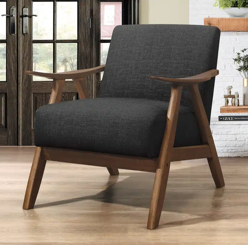 Fabric Wooden Contemporary Accent Chair - Image 11