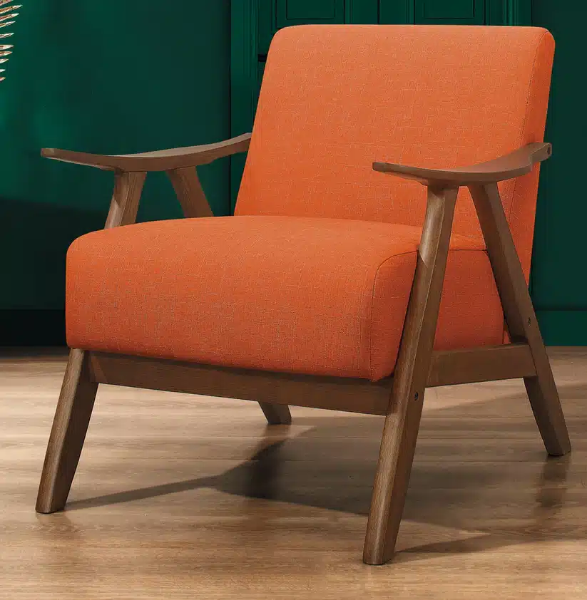 Fabric Wooden Contemporary Accent Chair - Image 10