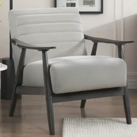 Alternative view of Contemporary Fabric Wooden Accent Chair