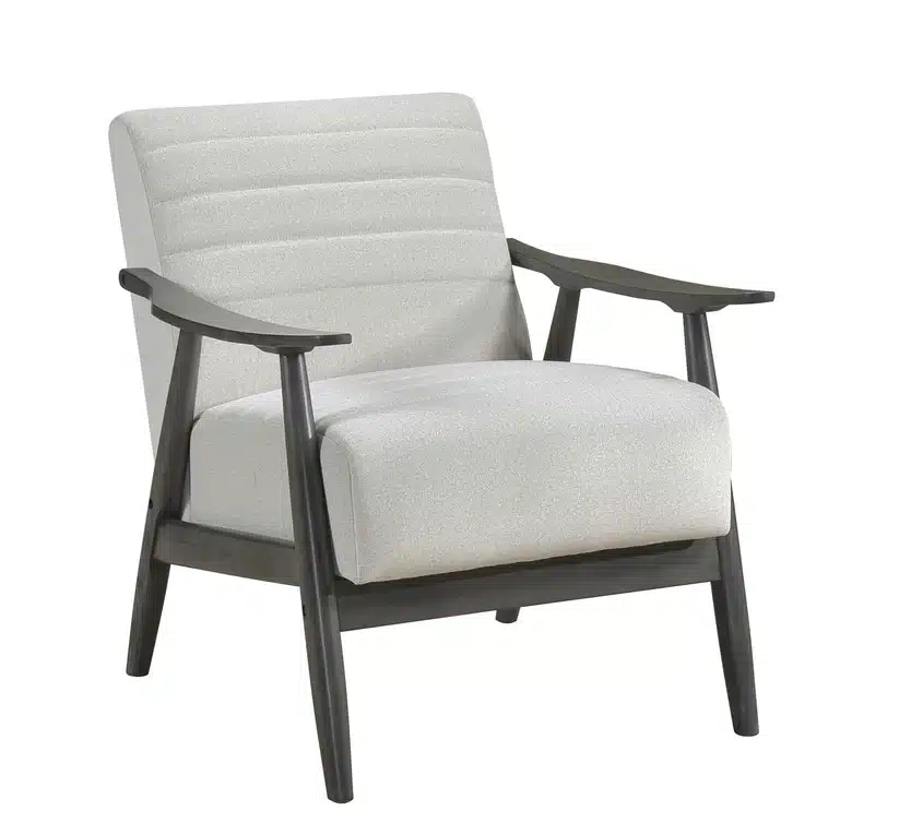 Contemporary Fabric Wooden Accent Chair - Image 7