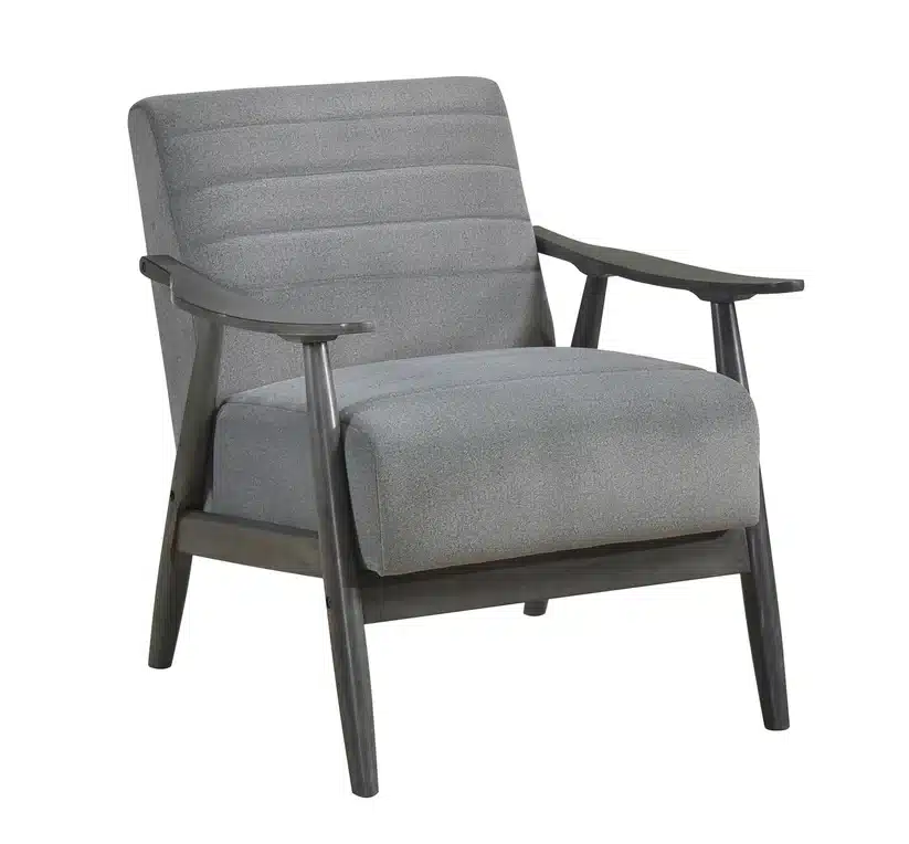 Contemporary Fabric Wooden Accent Chair - Image 3