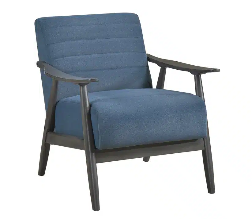 Contemporary Fabric Wooden Accent Chair - Image 5