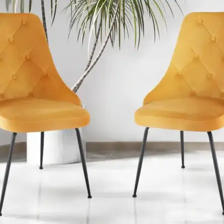Alternative view of Modern Velvet Dining Chair Set of 2