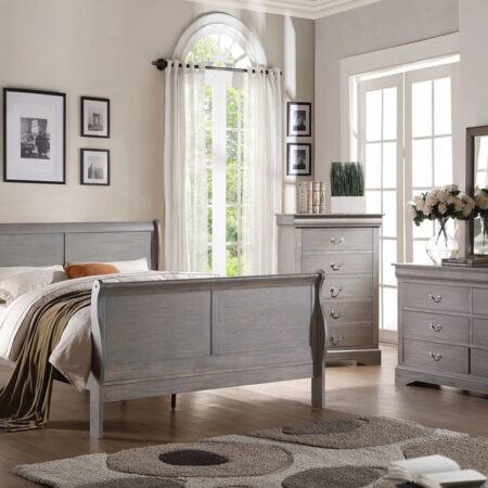 Louis Phillipe Bedroom Set (Grey)