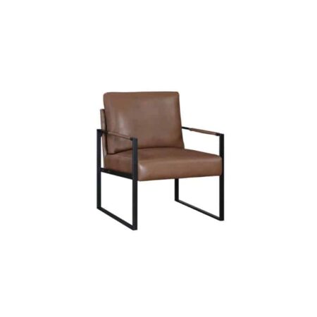 Contemporary Faux Leather Accent Chair