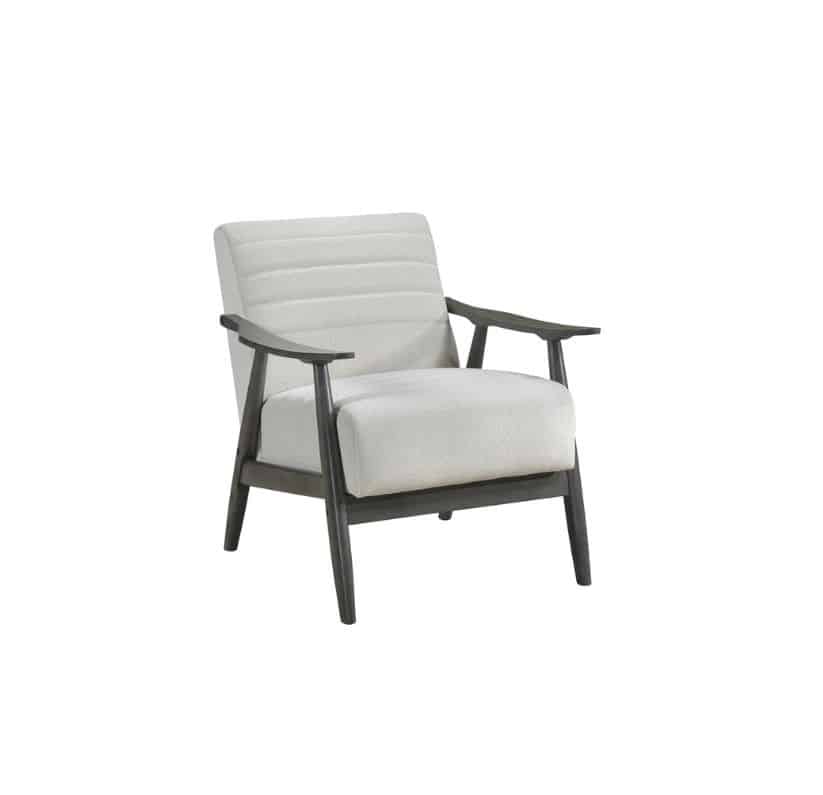Contemporary Fabric Wooden Accent Chair